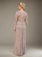 Sheath/Column V-Neck Floor-Length Chiffon Mother of the Bride Dress